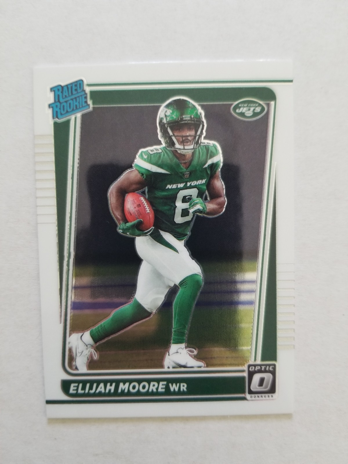 2021 Donruss Optic Elijah Moore Rated Rookie #216 Jets