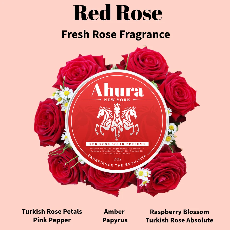 Ahura Herbal Mild Rose Eau de Parfum Bálsamo Perfumado Sólido Feminino, 2 oz (pacote com 2) - Imagem 4 de 4