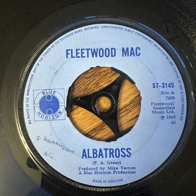 Fleetwood Mac   Albatross 7'' Single Record 1968 UK Blue Horizon Blues Rock 45 VG