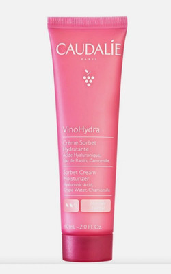 Caudalie VinoHydra Sorbet Cream Moisturizer with Hyaluronic Acid, Free Ship 2 oz