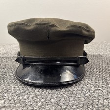 VTg US MILITARY ARMY Crown Service  CAP WOOL GREEN Bernard Sz 6 3/4