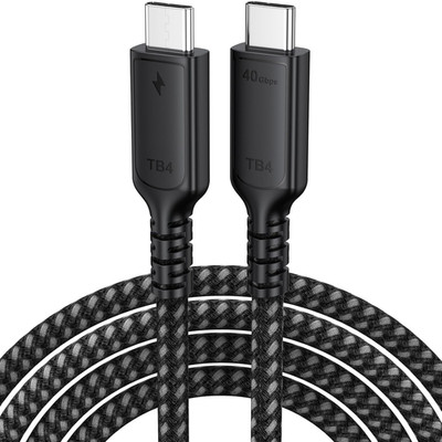 USB 4 Cable 6ft for Thunderbolt 4, USB4 40Gbps High Speed Data Transfer, 8K@60Hz