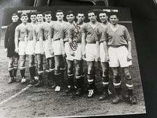 Signed COLIN WEBSTER Welsh Footballer Manchester United AUTOGRAPH 10x8