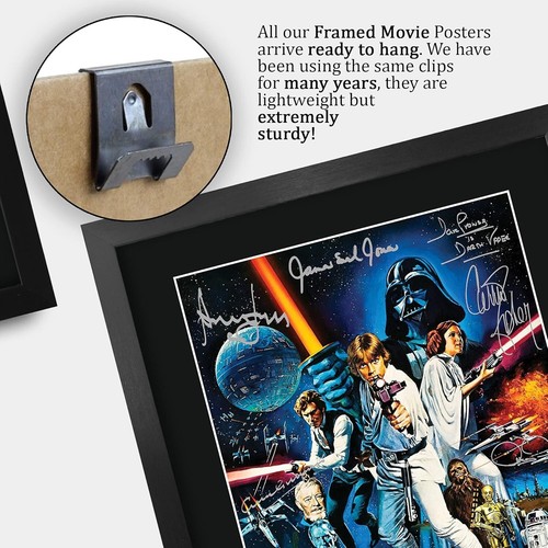 Póster de la película Star Wars una Nueva Esperanza firmado 16" x 12" enmarcado regalo impreso A... - Imagen 5 de 12