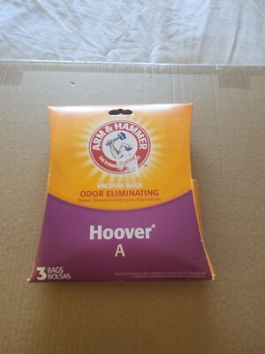 3 NEW Arm & Hammer HOOVER Type A Odor Eliminating Vacuum Bags 62601D NIP