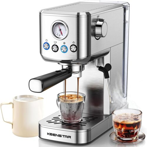 Espresso Machine,20 Bar Cold Brew Espresso Maker w/Milk Frother Steam Wand,Latte
