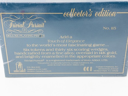 Juego de Caja Trivial Pursuit Deluxe Playing Pieces Edición Coleccionista, Dorado #115, Nuevo - Imagen 5 de 7