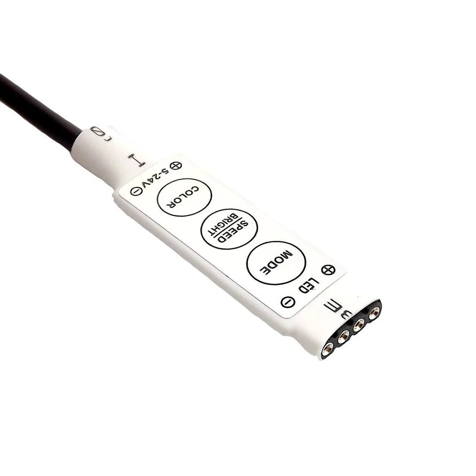 LED Mini Controller 3 Key 5V USB Cable for 5050 RGB Led Stirp Light to PC TV Tab - Image 4 of 4