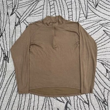 Beyond Clothing Mens XL 1/4 Zip Level 1 Fleece Pullover Coyote Brown USA