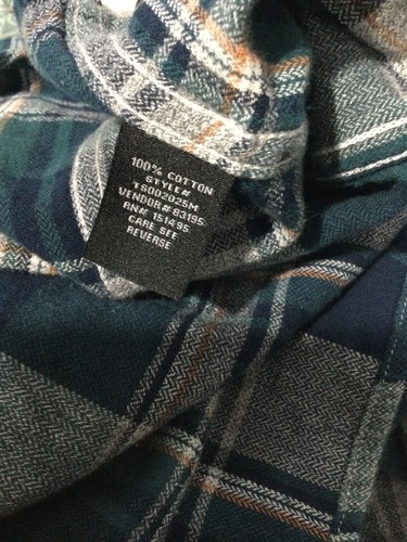 BKE Standard Fit Mens Green Blue Gray Flannel Pearl Snap Shirt Y2K 2XL Nice - Picture 6 of 6
