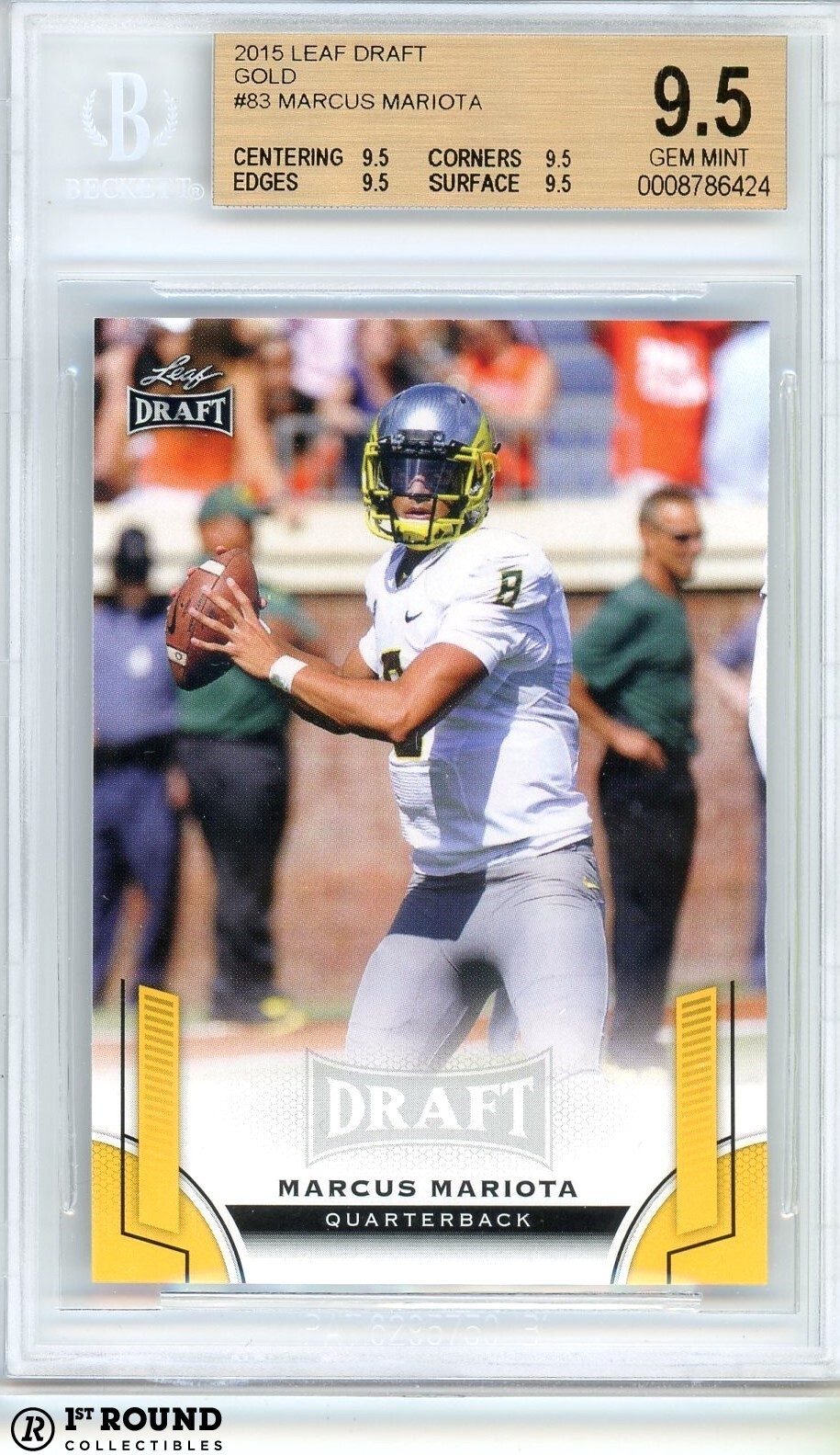 Marcus Mariota Leaf Draft #83 Gold