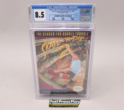 Skate or Die 2: The Search for Double Trouble Nintendo NES CIB CGC Graded 8.5