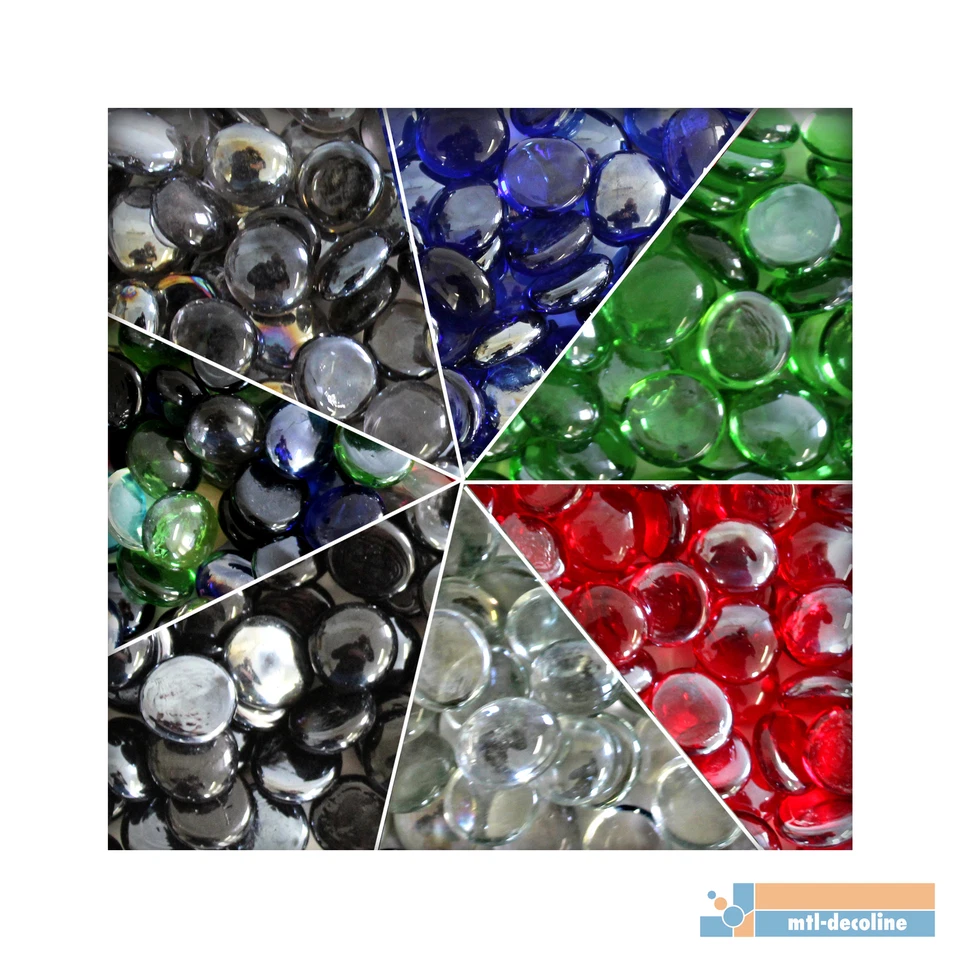 1 kg Glasnuggets Glassteine Muggelsteine Mosaiksteine Tischdeko 12/20mm