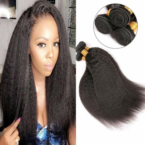 Brazilian Kinky Straight Yaki 100 Unprocessed Human Hair