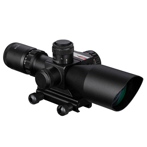 2.5-10X40 Riflescope Red/Green illuminated Mildot Optics Scope+Laser Sight Combo - Picture 5 of 18