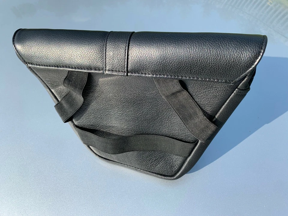 **Stock del Reino Unido** Par de bolsas de cuero negro Royal Enfield Interceptor Continental 650 - Imagen 4 de 4