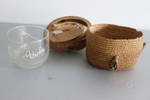 ANCIEN VERRE DE cure thermale curiste TASSE & panier mesureur doseur VICHY EUR 15,00 - FR