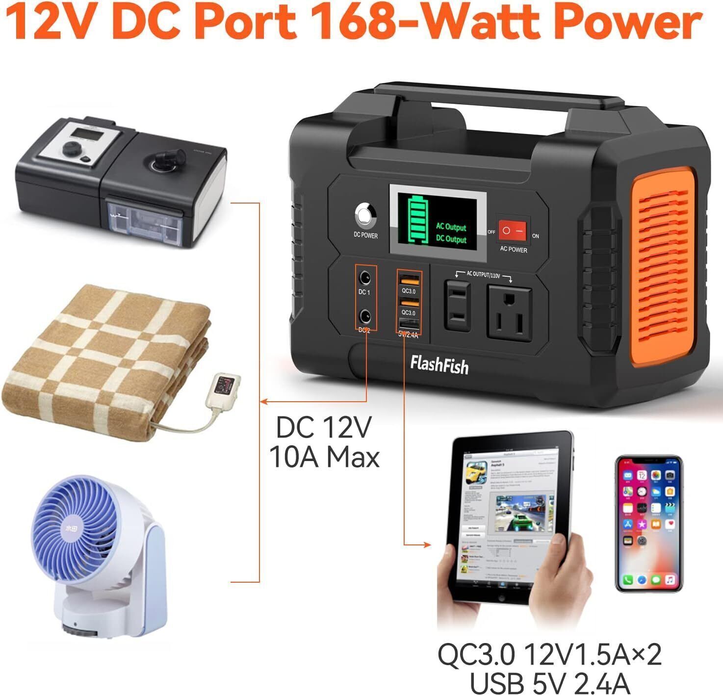 200W Portable Power Station Solar Generator Backup Battery Pack Power Supply New