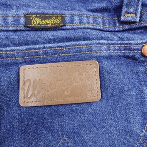 VTG Wrangler Jeans Mens 40X32 Dark Blue Denim Western Cowboy Cut Rodeo 13MWZ 90s