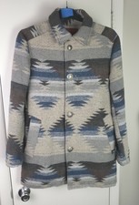 Woman's Indian Motorcycle Co Jacket Coat Aztec Western Sz M Concho Style Buttons