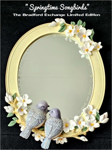 Bradford Exchange Springtime Singvögel Spiegel 21" x 15" nicht mehr produziert limitierte Auflage - Bild 1 von 8