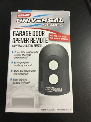Genie Universal Garage Door Opener Remote, 2 Button, Model ACSCTG-R 3300