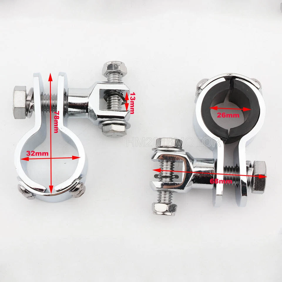 Motorcycle Crash Bar Highway Foot Pegs Clamps for Harley-Davidson Touring - Изображение 2 из 4