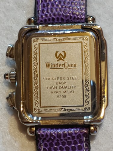 Watch - Winder Geen - Silver Tone / Rhinestones - Faux leather band - new batter - Picture 13 of 17