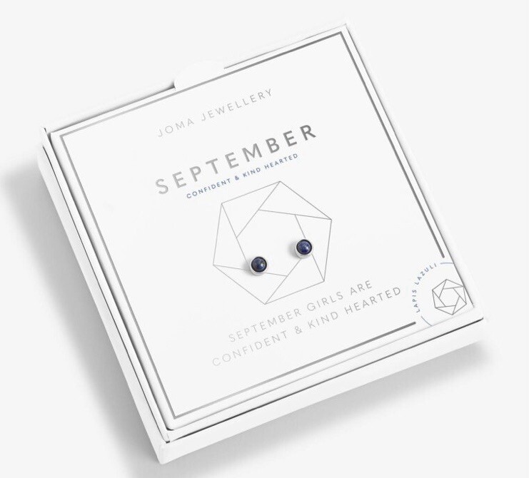 Joma Earrings Studs September Birthstone Lapis Lazuli UK