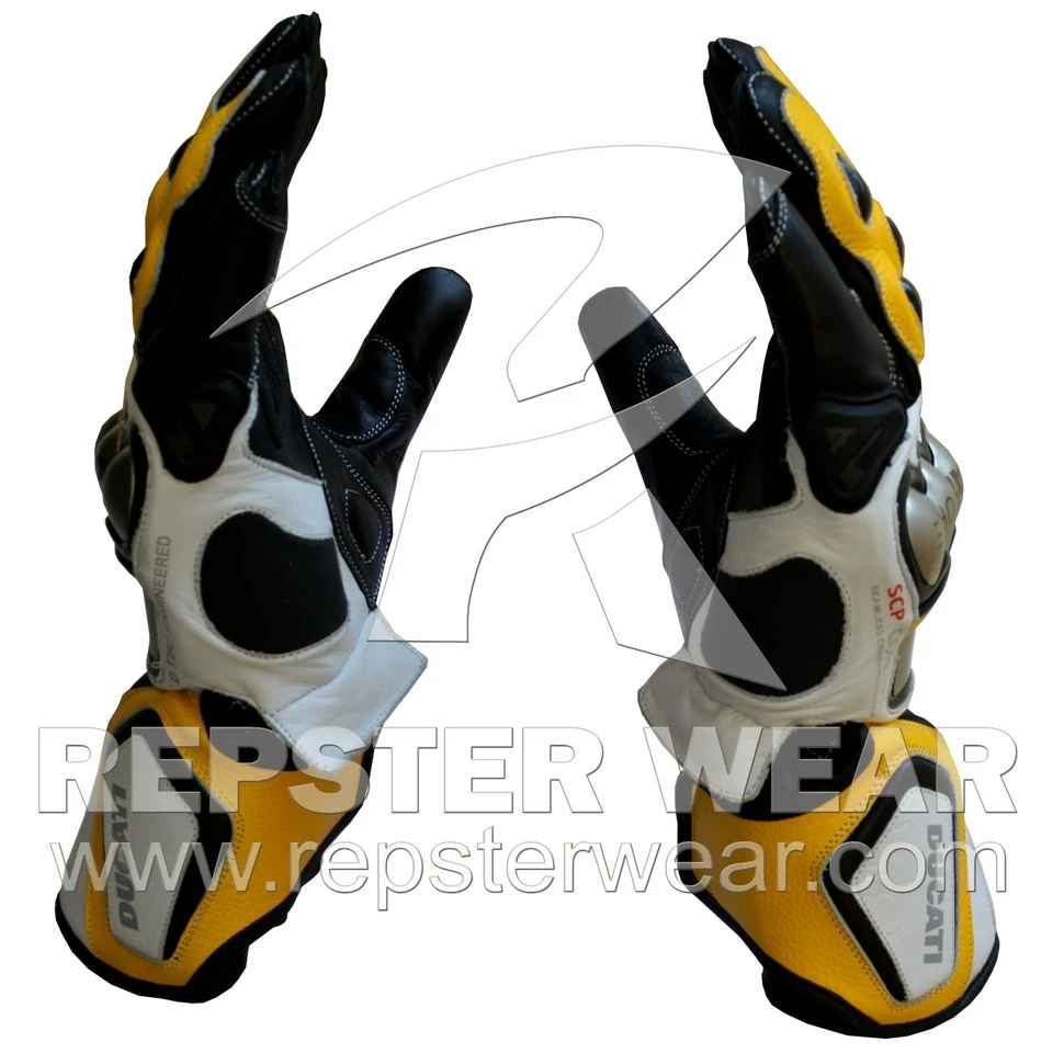 Ducati Motorbike Racing Leather Gloves - Image 3 of 4