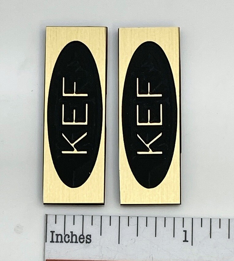 Badge Original KEF - Logo Pour Enceintes Model 104 - Vintage