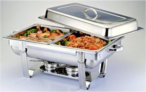 Paquete de 6 platos de tamaño completo 8 Qt. Platos de fricción inoxidable Marcos plegables Reembolso + 1/2 sartenes - Imagen 2 de 10