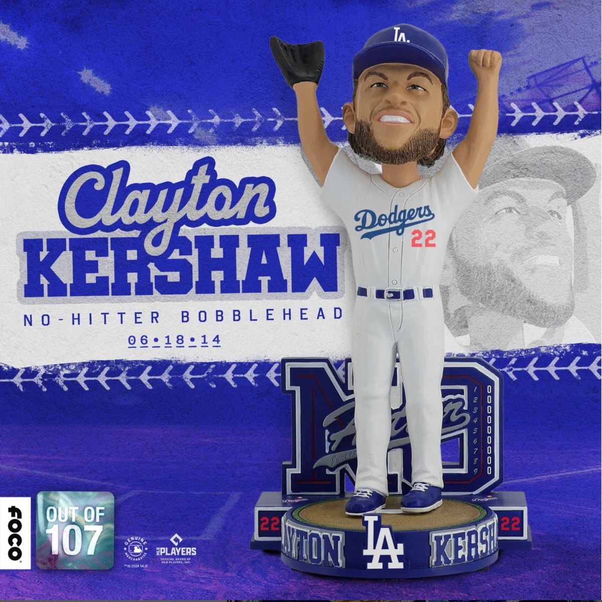 永久收藏品Clayton Kershaw MLB 摇头| eBay