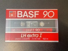 BASF LH-E Extra I 90 Minute Blank Audio Stereo Cassette Tape New Sealed