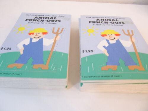 NEU 1990 Hallmark Color-Your-Own "Farm Animals" Standstanzer Posten von 16 - Bild 2 von 9