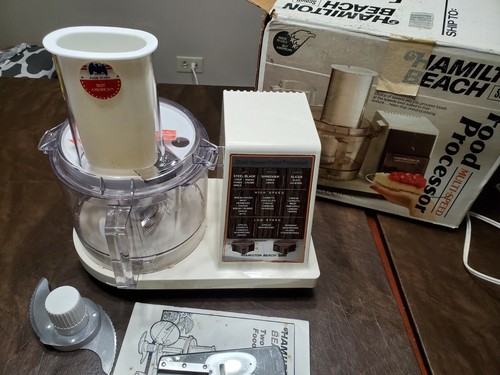 Hamilton Beach 2 Speed Food Processor Almond Model 702AL Tested Made In USA