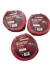 (3) Husky Vehicle Recovery Strap 1001 821 273 20'x2" 7000 lb max weight