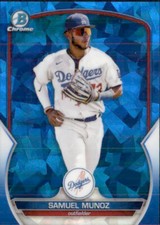 2023 BOWMAN CHROME PROSPECT SAPPHIRE LOS ANGELES DODGERS - SAMUEL MUNOZ #BCP-182