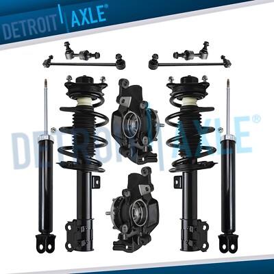 Front Steering Knuckles Hub Struts Rear Sway Bars Shocks for 2011 Hyundai Sonata