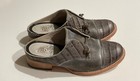 Freebird Womens Malena Western Gray Leather Stacked Block Heel Slip On Mules 7 — photo 6