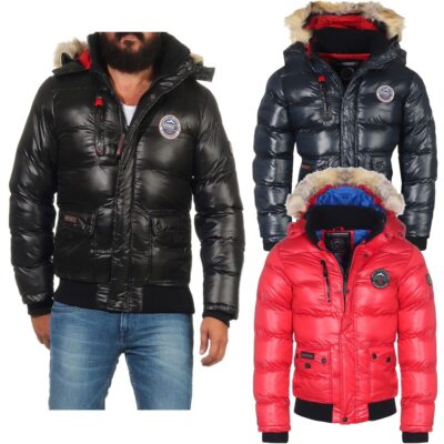 Geographical Norway Herren Winterjacke warme Jacke Steppjacke Outdoor  Winter