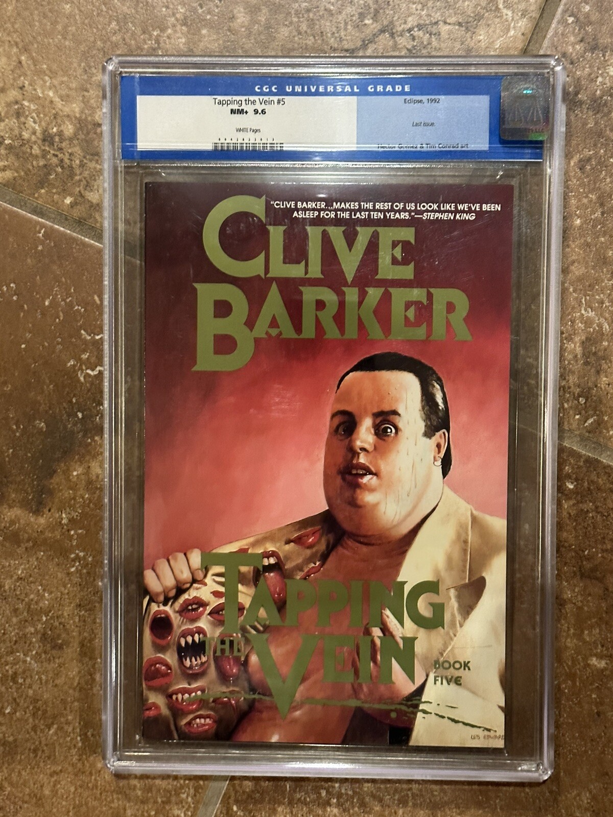 CGC 9.6 Tapping the Vein #5 FN Eclipse | Clive Barker Graded 1992 Last Issue