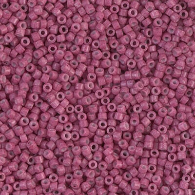 Miyuki Delica beads DB1376 dyed opaque antique rose 5 gramm