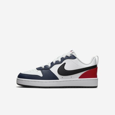 Nike Court Borough Low 2 Bg Do7446 101 Kids Casual Shoes White Obsidian Red Ebay