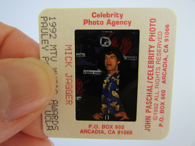 Original Press Photo Slide Negative - Rolling Stones - Mick Jagger - 1992 - G