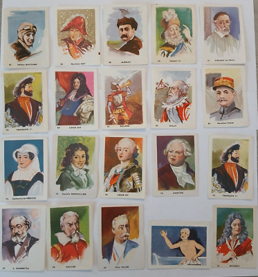 Kekse PELLETIER / Set 3 von 20 Karten Bilder König Königin von Frankreich Präsident