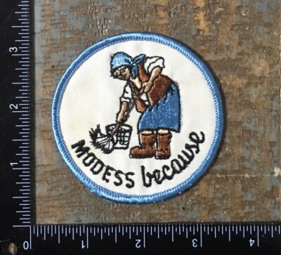 Vintage MODESS Because Feminine Napkins Embroidered Sew-On Patch 1970s ...