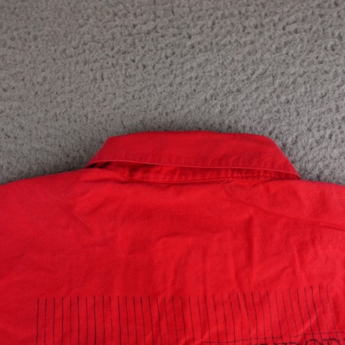 Vintage Newport Blue Shirt Mens Large Red Long Sleeve Button Up Graphic 1987* - Picture 18 of 22