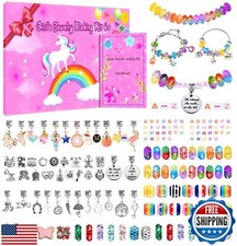 Girls Charm Bracelet Making Kit - 166 Pcs Unicorn Charms Bracelets Kits Kids