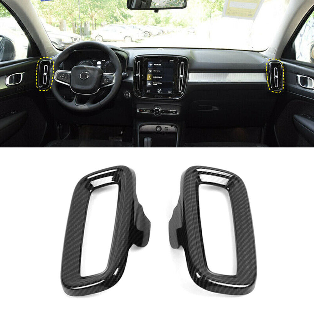 Volvo XC40 2018-2020 ABS Side Air Vent Cover Trim Carbon Fiber